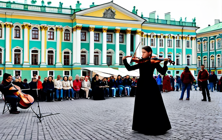 거리공연 관련법 - A street musician in Moscow, playing an acoustic guitar on a pedestrian street near GUM. He is fully...