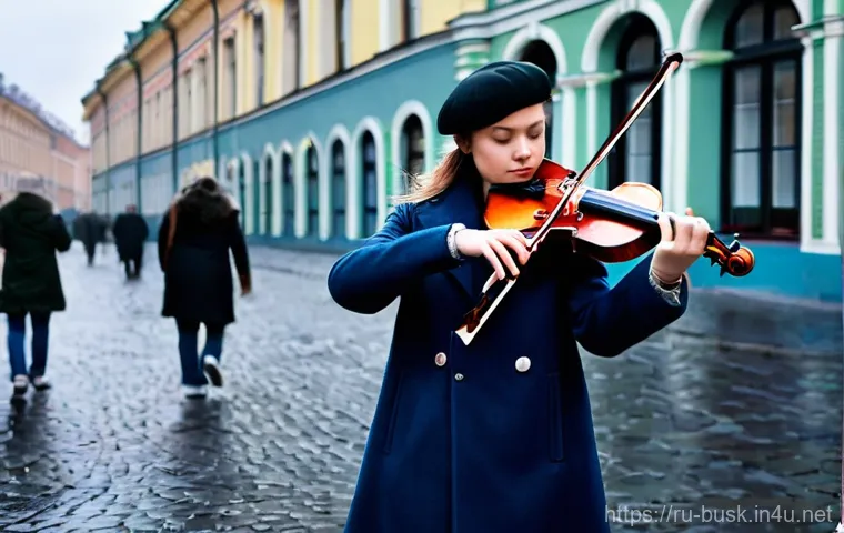 거리공연의 장점과 단점 - **Prompt 1: The Soulful Street Performer in Moscow**
    A highly detailed, cinematic full-body shot...