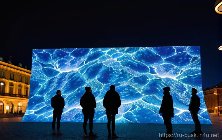 거리공연의 문화적 영향 - **Prompt:** A striking, large-scale mural transforms the grey side of an old industrial building or ...