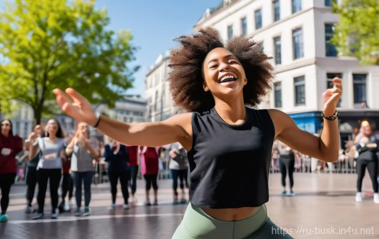 거리공연을 위한 기초 교육 - **Urban Acoustic Serenade at Dusk**
    A male street musician in his late 20s, with a neat beard an...